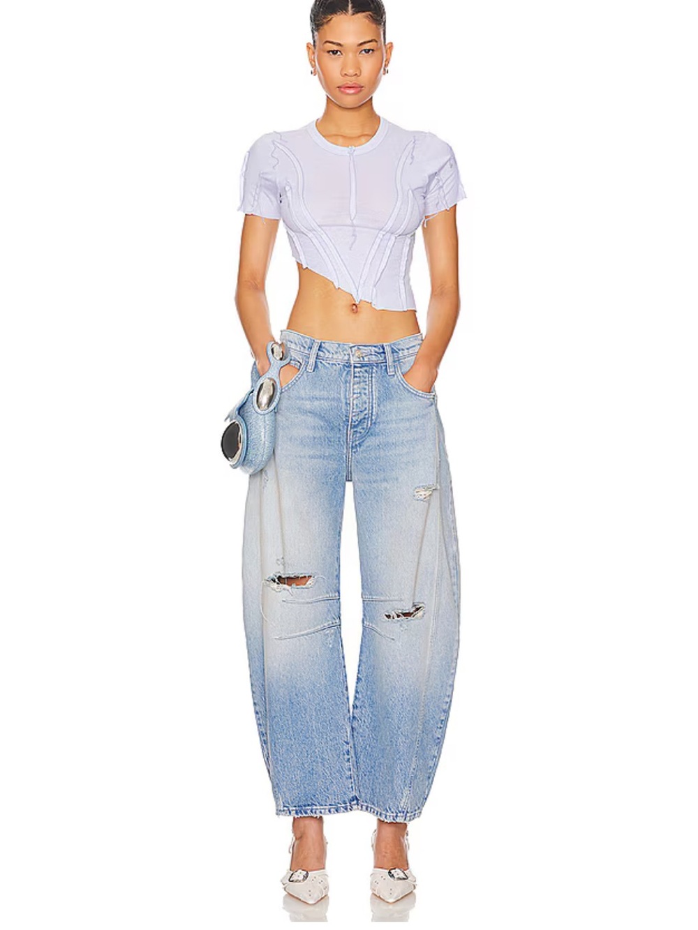 We The Free Good Luck Mid Rise Barrel Jeans